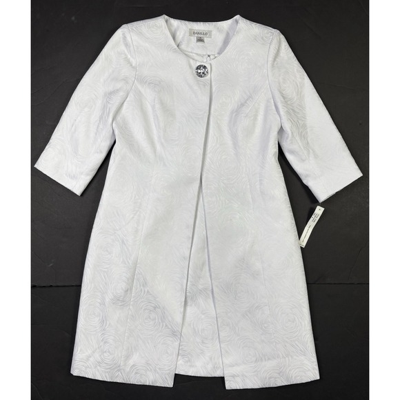 Danillo Pants - Danillo Dress Suit Size Woman's 8 New White 2 Piece Dress & Jacket